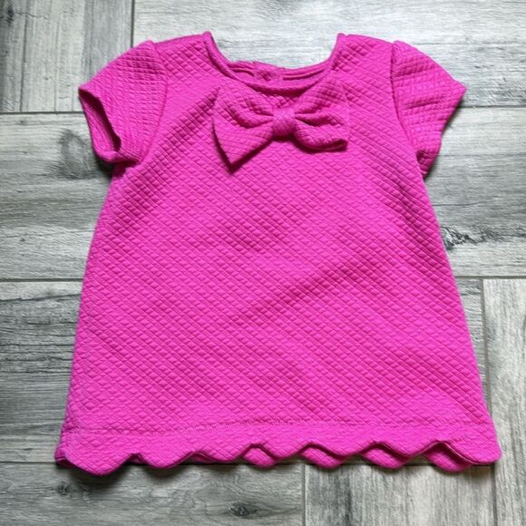 Crown & Ivy Kids Girls Scalloped Edge Shift Mini Dress Pink Size 3T - Picture 1 of 10